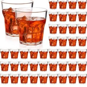 Tioncy 50 Pcs Acrylic Drinking Glasses 4.5 oz